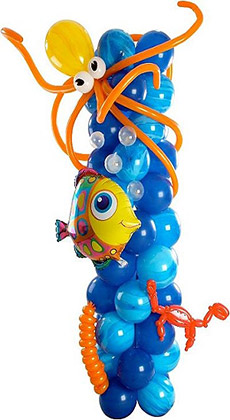 Ballon Saeulen Fische